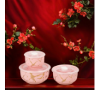 BM780 Pink Wadah Makanan dengan motif Marmer